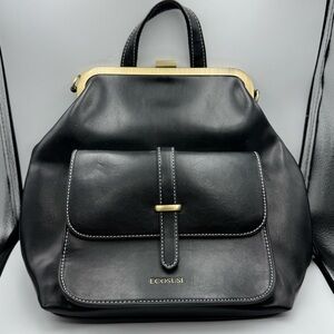 ECOSUSI Backpack Purse PU Leather Mini Backpack Travel